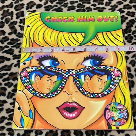 Lisa Frank CHECK HIM OUT! π Folder Vintage Rare Blonde 80s 90s Sunglasses Kiss - Picture 3 of 16